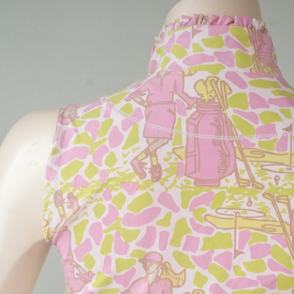 Missy Maude Pink & Green Golf Girl Print Tank Top - Picture 7 of 7